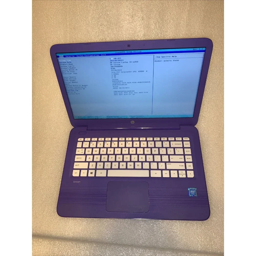 HP Stream 14-AX011DS 14 Inch 32GB Emmc 1.6GHZ 4GB RAM Cloud Book Laptop Win 10